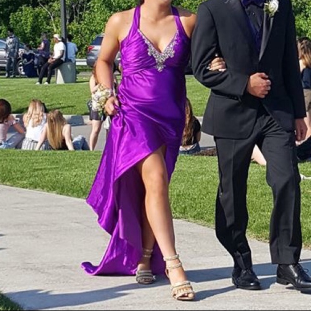 Purple and Gold Prom dress size 6